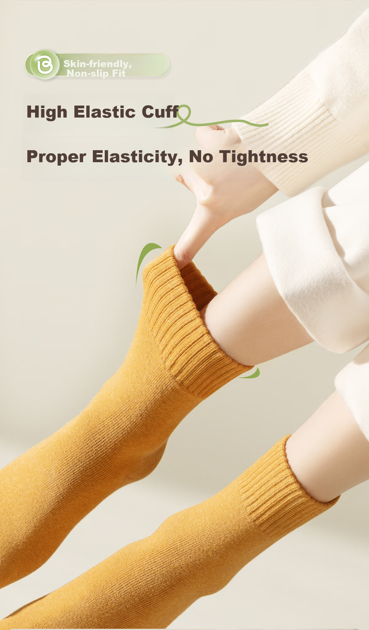 BADIGAO Disposable Socks for Men And Women, Daily Wear Fleece-Lined Mid-Calf Socks, Versatile for Autumn And Winter Travel, No-Wash Odor-Resistant 8