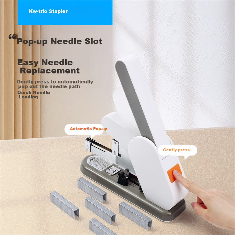 KW-Trio Heavy-Duty Low-Effort Thick Stapler, Large Office Stapler, Extra Thick 23 Series, Can Staple up to 130 Pages