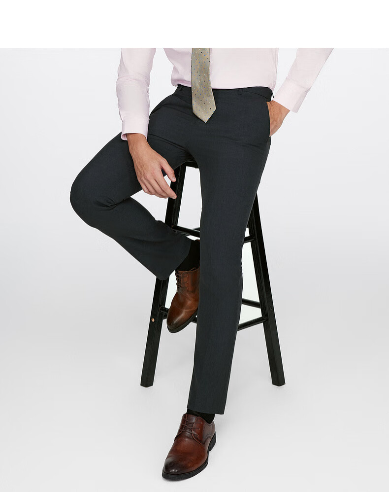 G2000 [Quality Comfort/mall Same Style] Men's Spring And Summer Business Commute Slim Fit Formal Dress Pants, Gray, Size 34 2