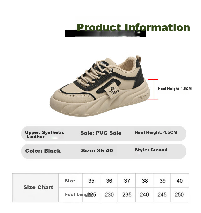 CARTELO Women's Casual Shoes, Leather Upper Sneakers, Flat Bread Shoes, Skateboard Shoes for Women, 1579 Black, Size 35 3