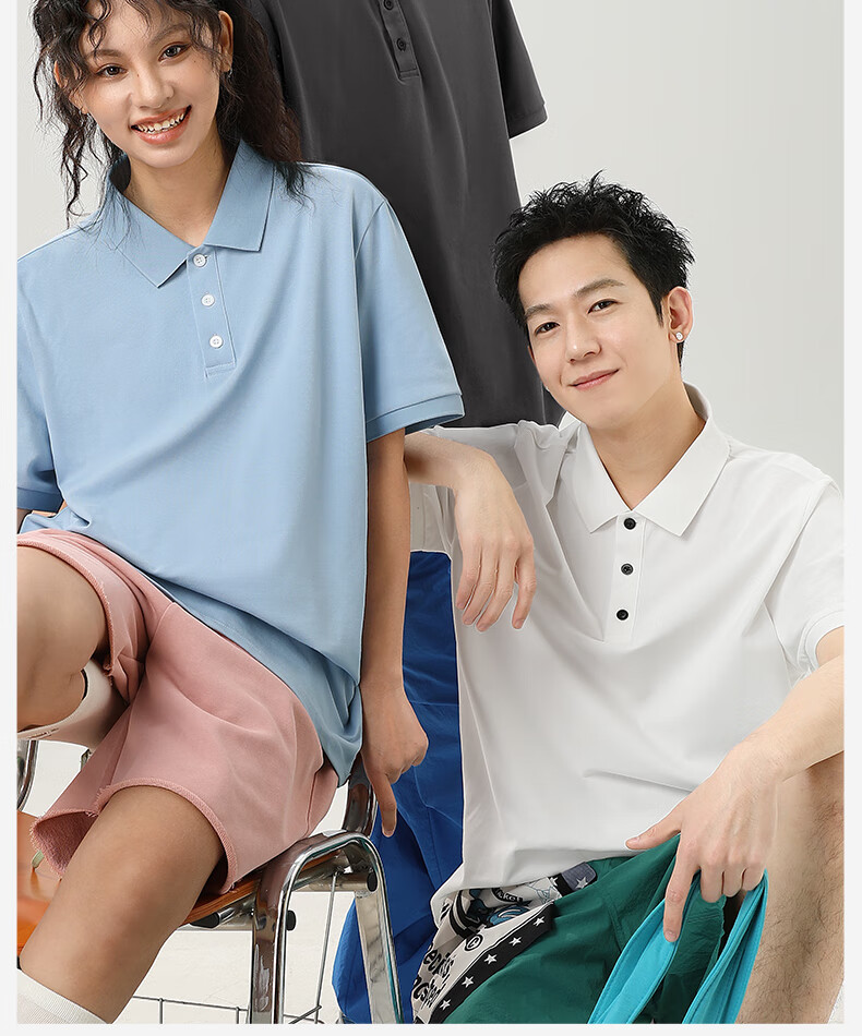 Warrior Men's Summer Sports Quick-Dry Ice Silk Short Sleeve Polo Shirt Simple Trendy Loose Fit Light Gray 3XL 6