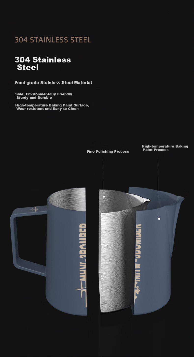 MHW-3BOMBER Gradient Pink Bomber 5.0 Latte Art Pitcher Crocodile Mouth Pointed Round Spout Professional Barista Milk Frothing Pitcher 6