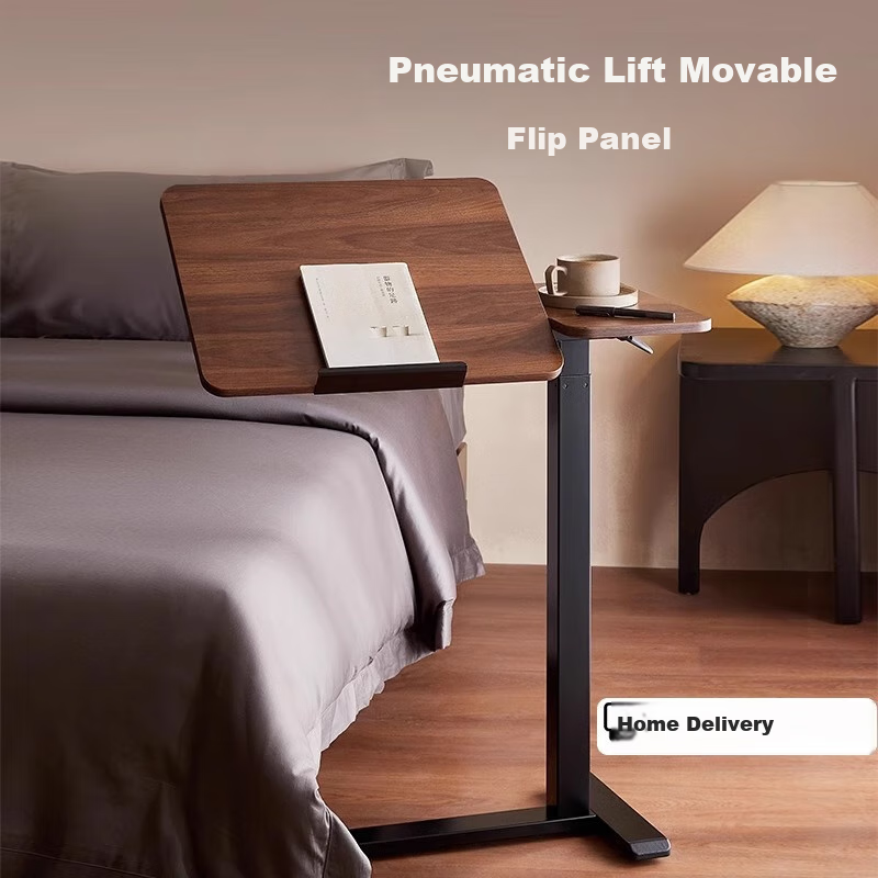 Gupujia Adjustable Height Computer Desk, Movable Bedside Table, Study Desk, Sofa Side Table, Simple Folding Small Table