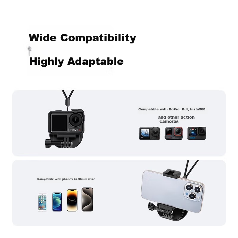 Zhuoer [Over 200K Sold] Magnetic Neck Strap for DJI Osmo Action 6/5pro/4 Action Camera, Compatible with Osmo 360 Panoramic Camera And Insta360 Ace Pro