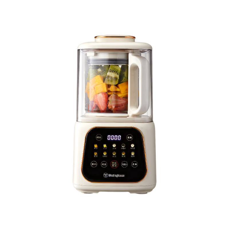 Westinghouse Brushless Blender, Home Soy Milk Maker, Heating Automatic Juicer, Variable Frequency Noise Reduction, Soft Sound Touch Control Color Screen Baby Food Processor WPB09J21-W