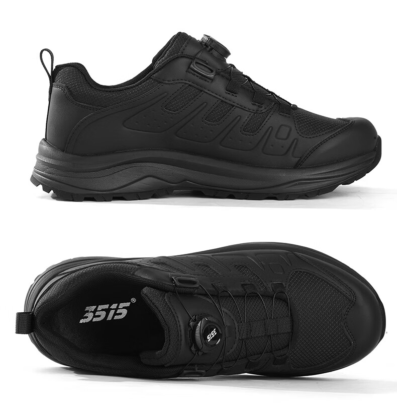 3515 Men's New Comfortable Breathable Non-Slip Wear-Resistant Mesh Outdoor Running Shoes Hiking Shoes, Black, Size 40 10
