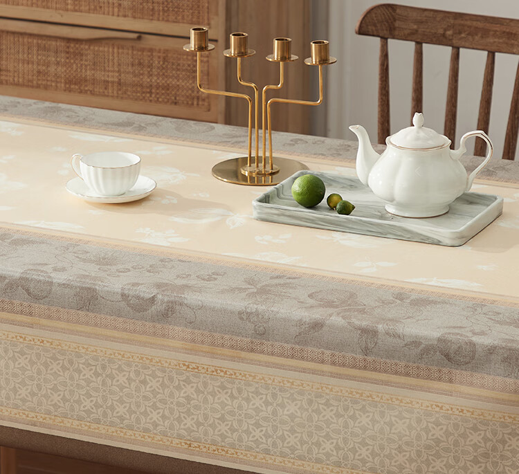 HOUSEWARE Tablecloth, Premium Waterproof, Oil-Proof, And Scald-Resistant PVC Dining Table Cover, Luxurious High-End Tablecloth, Seine River, 130*180cm 1