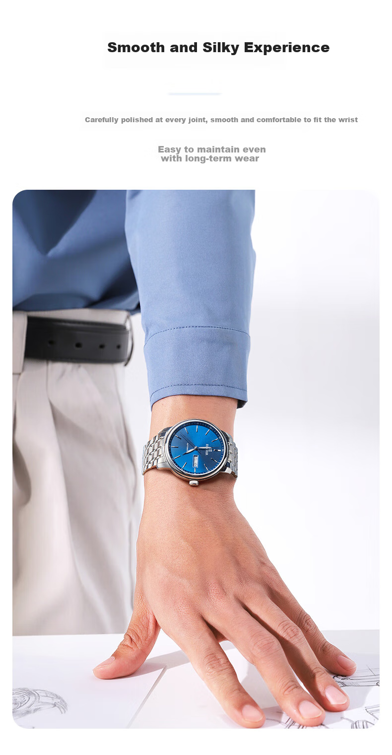 EBOHR Men's Watch, Master Series Automatic Mechanical Wristwatch for Men, Gift for Boyfriend on Birthday Or Holiday, 51879118 2