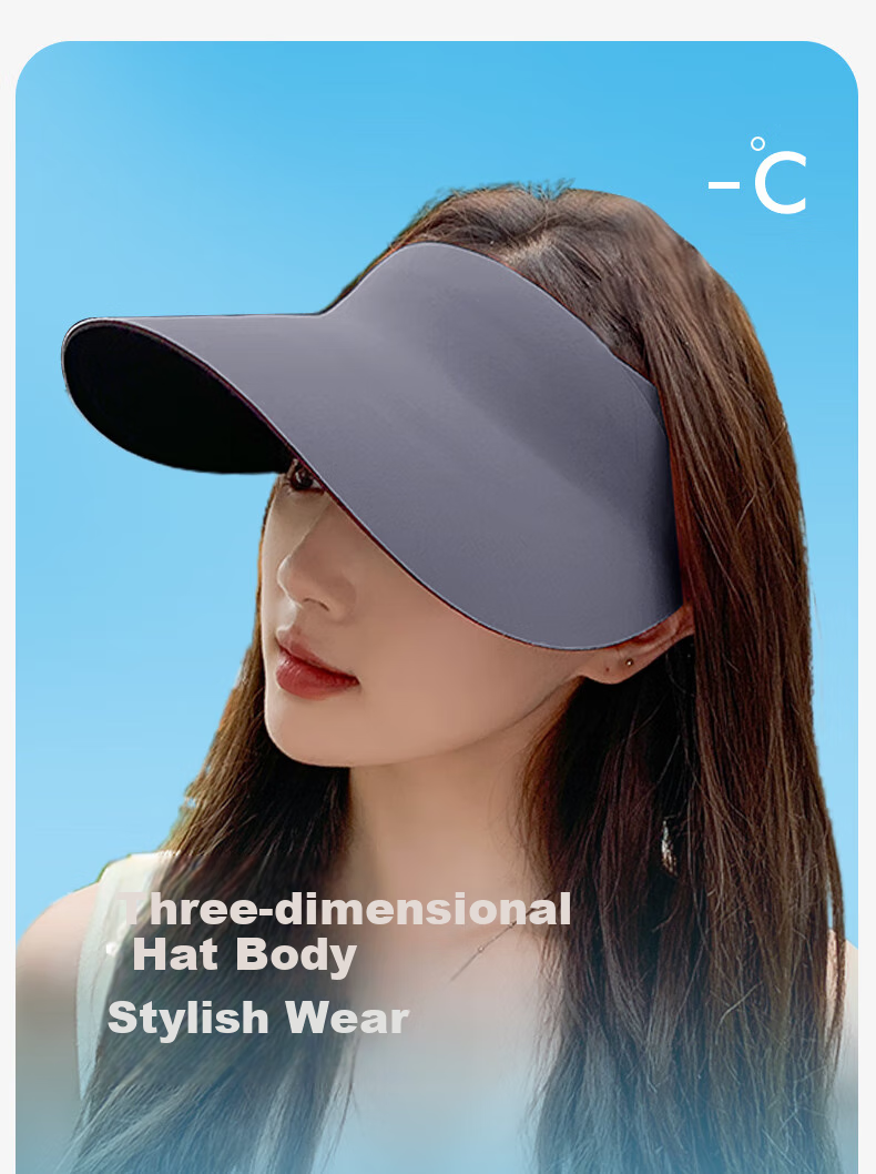 MOERCIAN Sun Protection Hat for Women, Visor Cap, Summer Outdoor Sports Running UV Protection Foldable Seamless Sun Hat 8