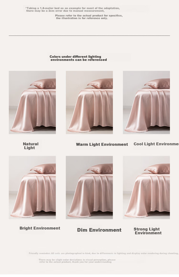 Silk Empress Premium 6A Mulberry Silk 4-Piece Bedding Set 100% Mulberry Silk Bed Linen 200x230cm [Elegant Pink] 15