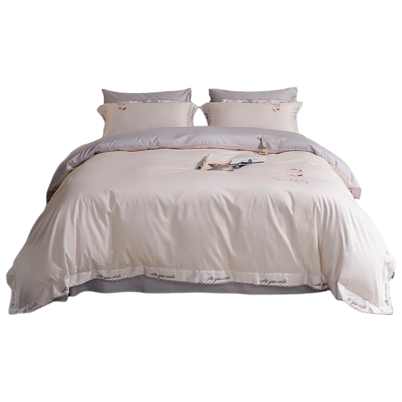 Dohia Home Textiles, 60-Count Pure Cotton Bedding Set, All-Cotton Bed Sheet And Duvet Cover Home Bedding Set, for 1.5-Meter Bed, 203*229cm