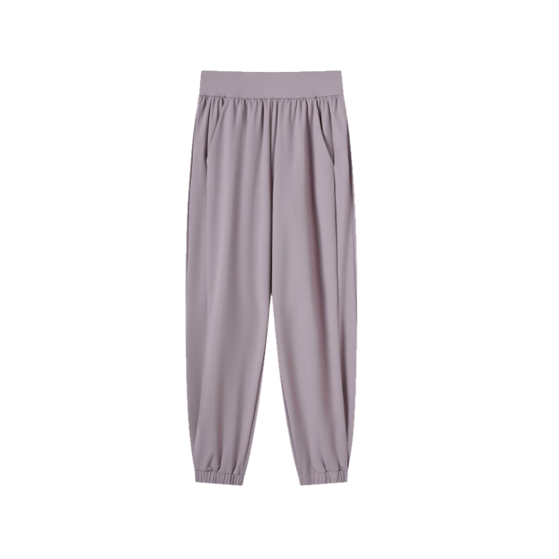 JD Jingzao Women's Casual Sun Protection Pants 2026 Spring Jogger Cool Ice Feel Trousers Purple XL