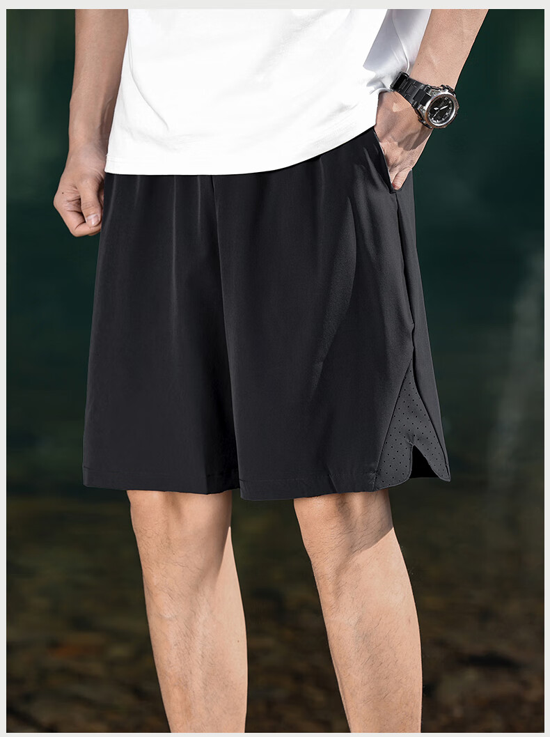 EASTERN CAMEL Sports Shorts for Men, Outdoor Moisture-Wicking Ice Silk Quick-Dry Athletic Pants, Lightweight Breathable Running Fitness Basketball Mid-Length Shorts for Me 14