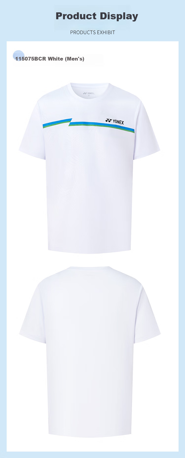 YONEX Badminton Shirt, Quick-Drying, Breathable, for Competition And Training, Women's Sports T-Shirt, 215075BCR, White, XO 10