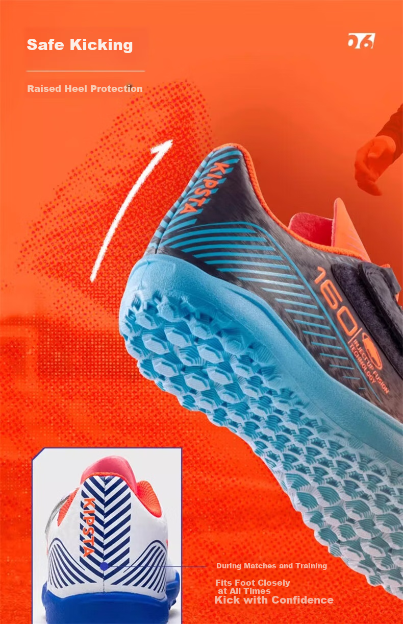 DECATHLON Youth Hard Ground Cleats Soccer Shoes Artificial Turf Training Shoes White And Blue Size 38 4503630 10