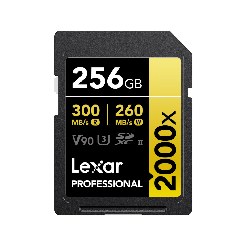 Lexar 256GB SD Memory Card U3 V90 8K Video Camera Memory Card, Read 300MB/s Write 260MB/s High-Speed Reading And Recording (2000x)