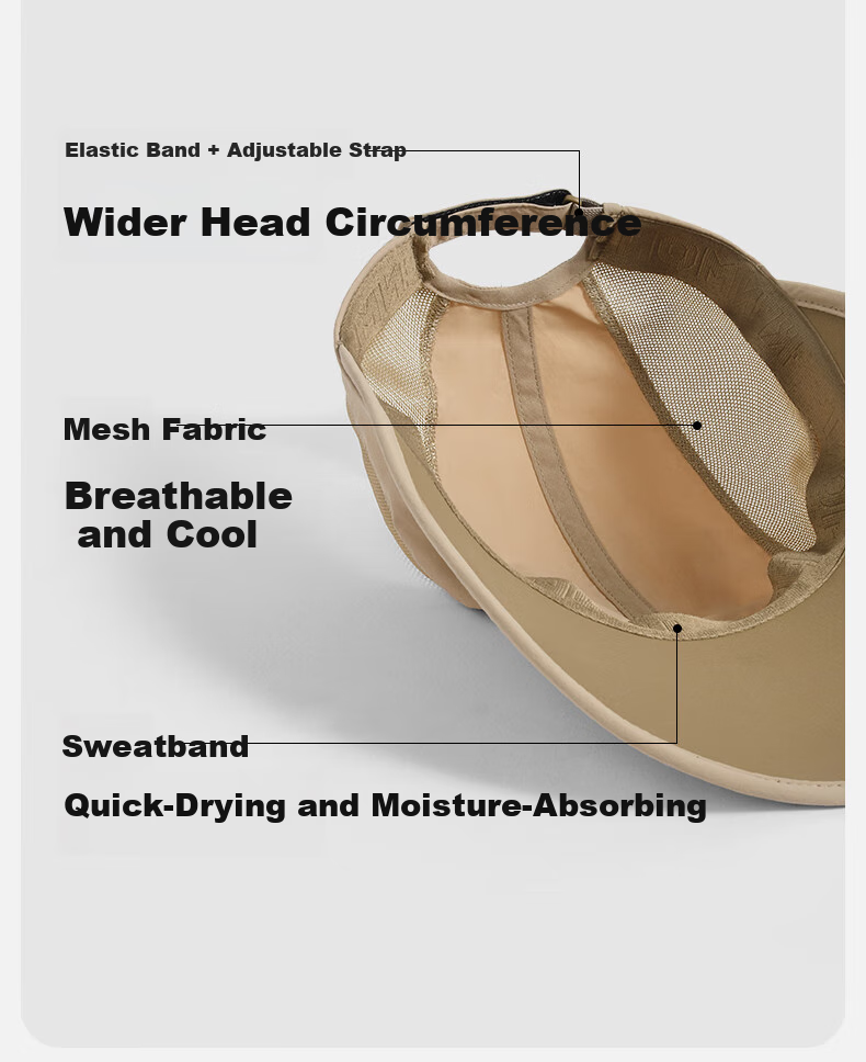 Kenmont Portable Breathable Mesh Baseball Cap for Men, Summer Extended Brim Sun Protection Lightweight Sun Hat Km-6036 11