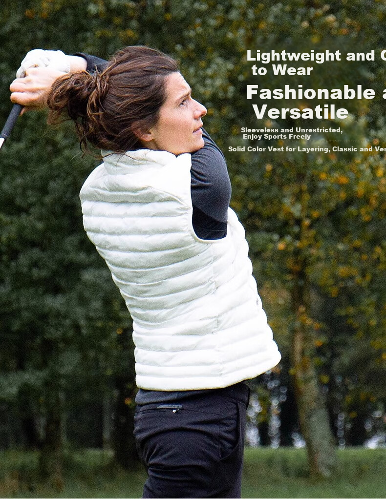 DECATHLON Warm Cotton Vest Sleeveless Lightweight Jacket Versatile Golf Sports Vest Purple M-4945432 1