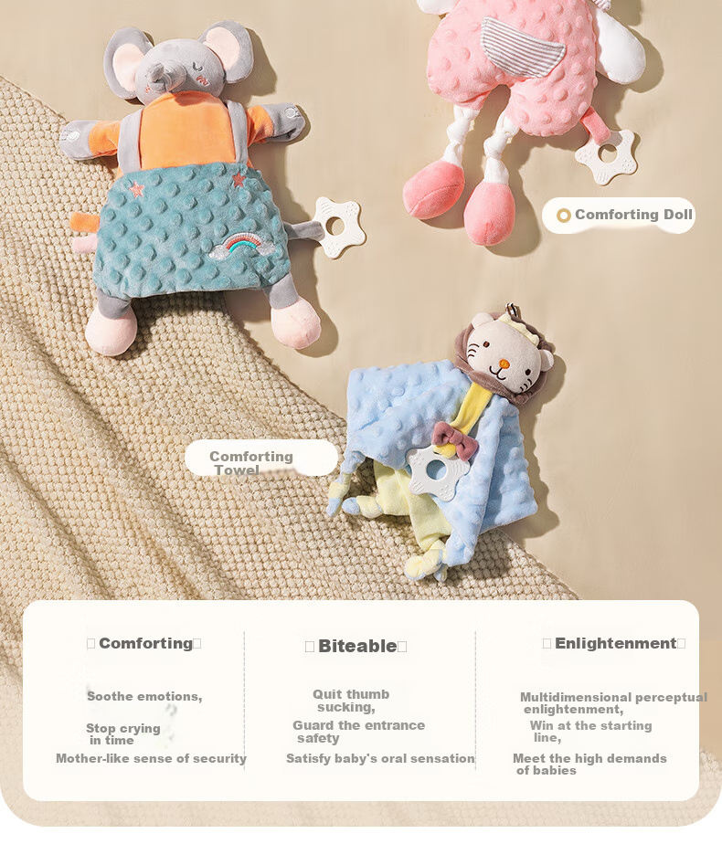 Beitaisi Comforting Doll Sleep Aid, Baby Soothing Blanket, Sleep-Inducing Toy, Edible And Chewable, Fox Blansu 5