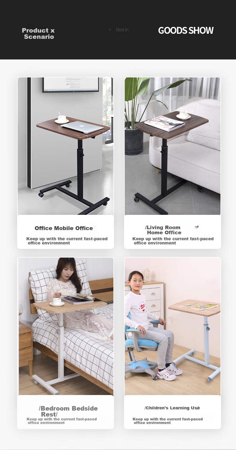 ECOLUS ERGODESK Mobile Height Adjustable Desk, Standing Desk, Computer Desk, Study And Lecture Pneumatic Height Adjustable LTT806WL 7