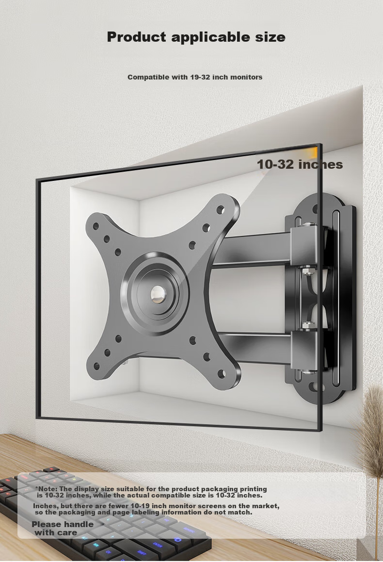 LUCKPRO Monitor Stand, Computer Monitor Arm, Adjustable Height Computer Stand, Monitor Mechanical Arm Riser, Desktop Rotating DX01-01 8