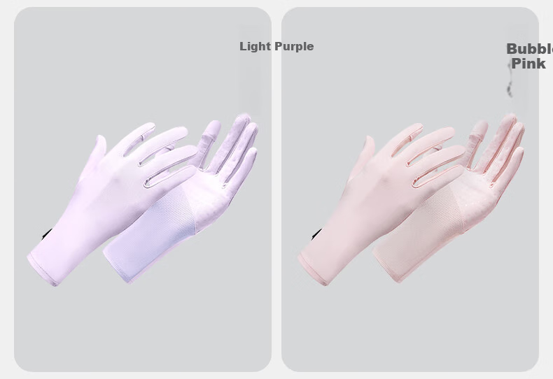 UV100 Sun Protection Gloves for Women, Spring And Summer UV Protection Thin Breathable Driving Cycling Anti-Slip Touchscreen Gloves 22503 Bubble Pink 16