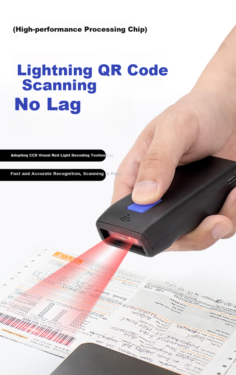 NETUM Xunlei Wireless One-Dimensional Bluetooth Scanner Gun Portable Barcode Scanner Warehouse Inbound/Outbound Inventory Barcode Machine Inventory Scanner Barcode NT-2100 (Black) 6