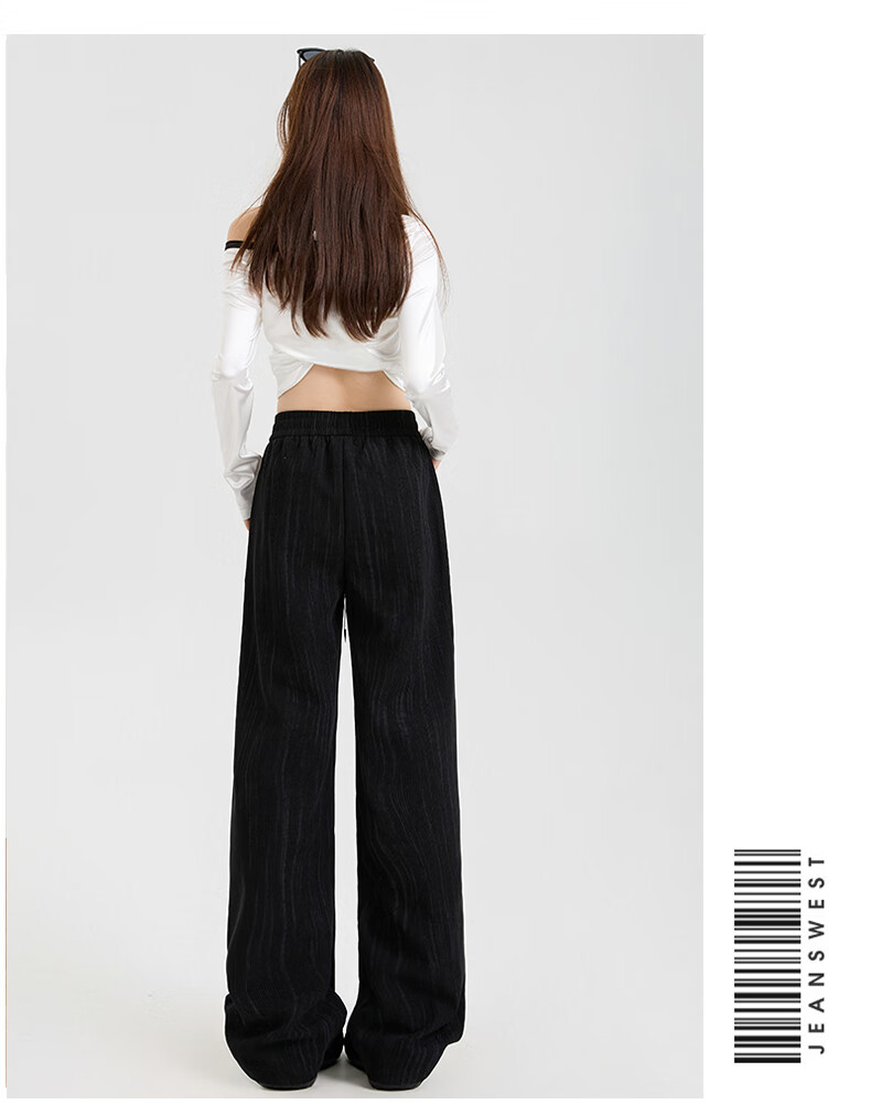 Jeanswest Women's Summer High-Waist Slimming Wide-Leg Straight Casual Sports Cargo Pants Pink XL 16