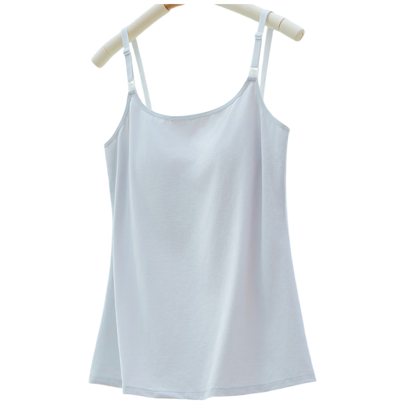JOYNCLEON Maternity Nursing Tank Top Cotton Spring Summer Breastfeeding Vest with Built-in Bra Pads Anti-Sagging Skin XL Jbr181400