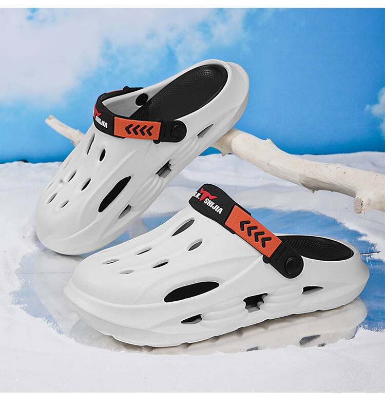 Bull Family Men's Summer New Casual Breathable Beach Shoes Thick Sole Dual-Use Clog Slippers with Soft Cushioning 20