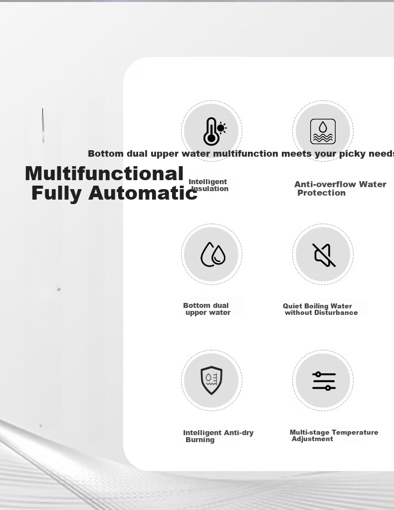 Biooner Fully Automatic Electric Kettle with Water Inlet, Tea Table Kettle for Home And Office Use, Built-In Tea Table All-In Tea Brewing Device, Electric Tea Stove Set RY-17 Steaming Tea Model 2