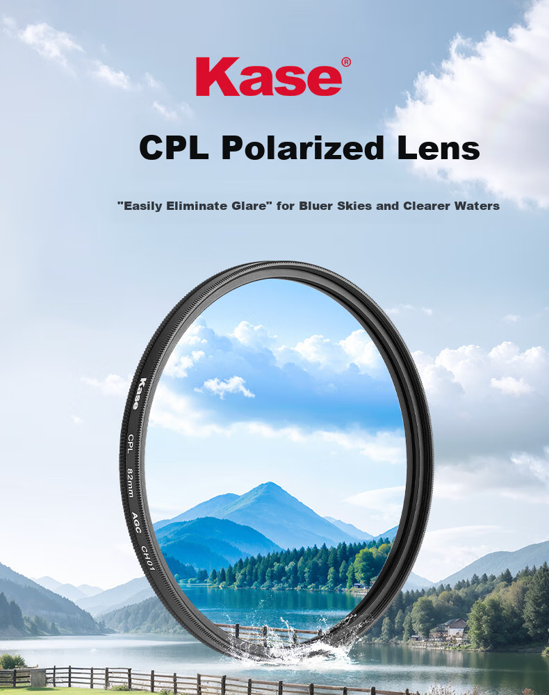 Kase Polarizing Filter, Kase CPL Polarizing Filter, 77mm MC Multi-Coated Circular Polarizing Filter, Wind Photography Saturation Enhancer And Anti-Glare Filter, AGC CPL 1