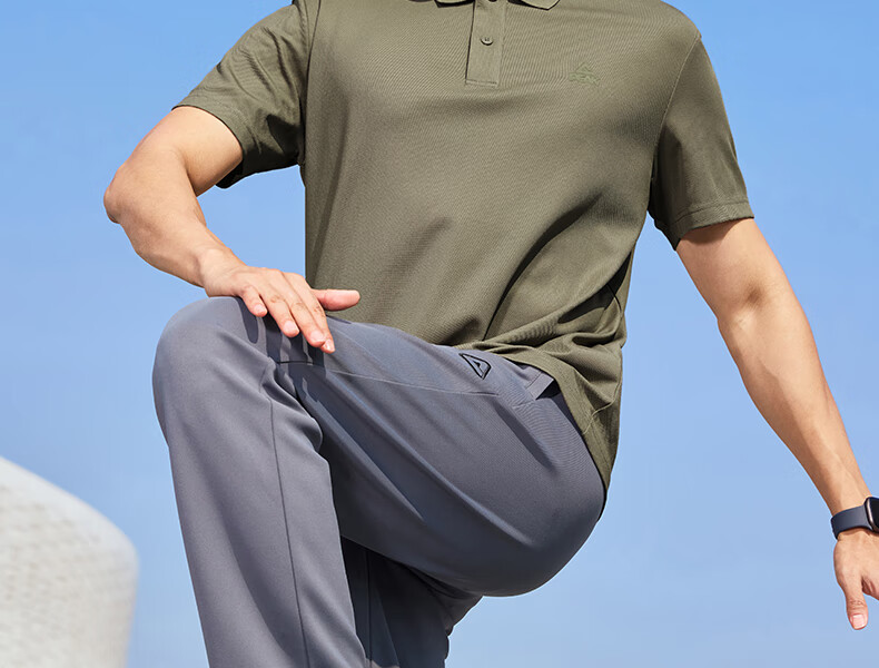 PEAK Polo Shirt for Men, Summer New Style, Sports Fitness Business Top, Breathable Casual T-Shirt, Loose Short Sleeve DF652241 27