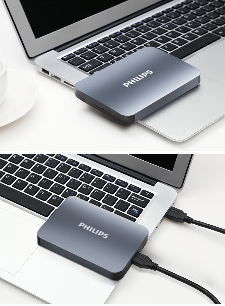 PHILIPS 4TB Portable Hard Drive, USB3.2Gen1 High-Speed Large Capacity 21PD Series, 2.5-Inch Computer Mechanical Hard Drive, Compatible with Mac, External Storage for Office And Home Use 2