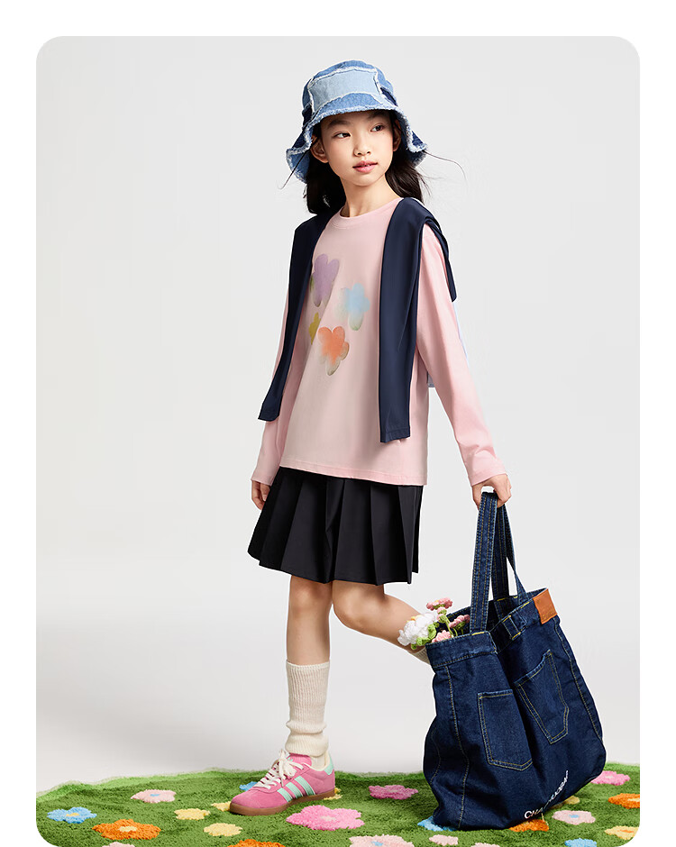 Annil Girls' Skirt, 2025 Summer New Fashion Sporty Style Elastic Black Pleated Short Skirt 7