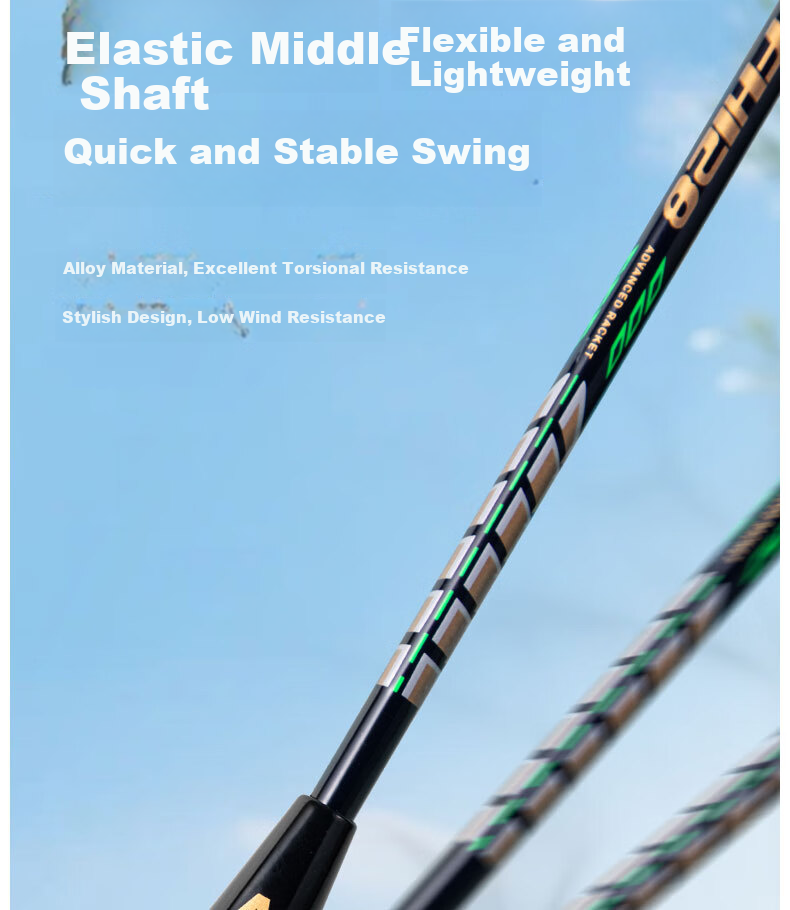Deli & Angenite Integrated Durable Badminton Racket Set for Youth And Adults Training And Competition, Super Package - Lingshou 6