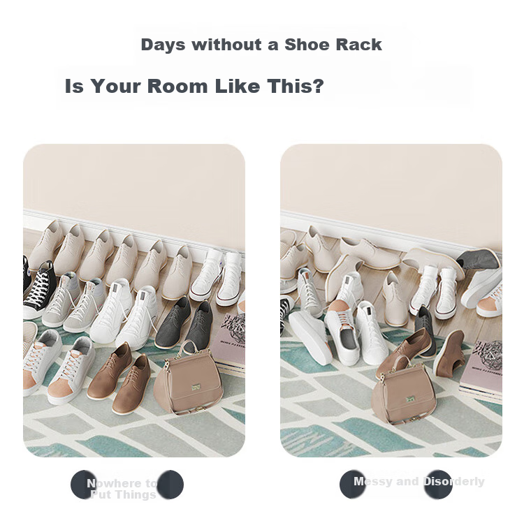 Anerya Shoe Rack, Simple Dustproof Multi-Layer Assembly, Home Plastic Modern Minimalist Small Shoe Rack Storage Cabinet, Entryway Cabinet 2