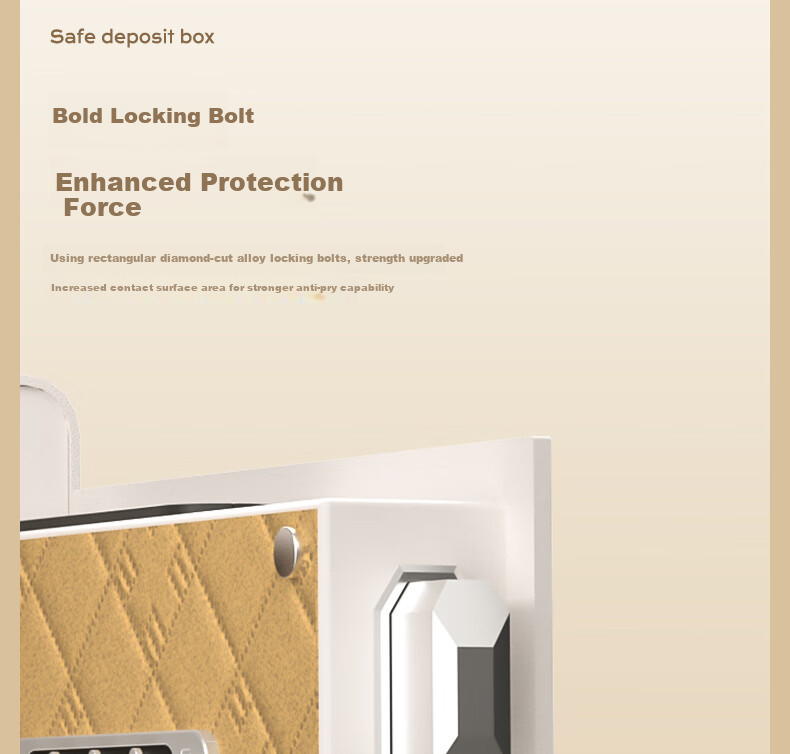 Deli Safe, Home Fingerprint Password Storage, Office Financial Confidential Box, Automatic Door Opening, Thickened Lock Bolt, 60cm White AE641-Z 11