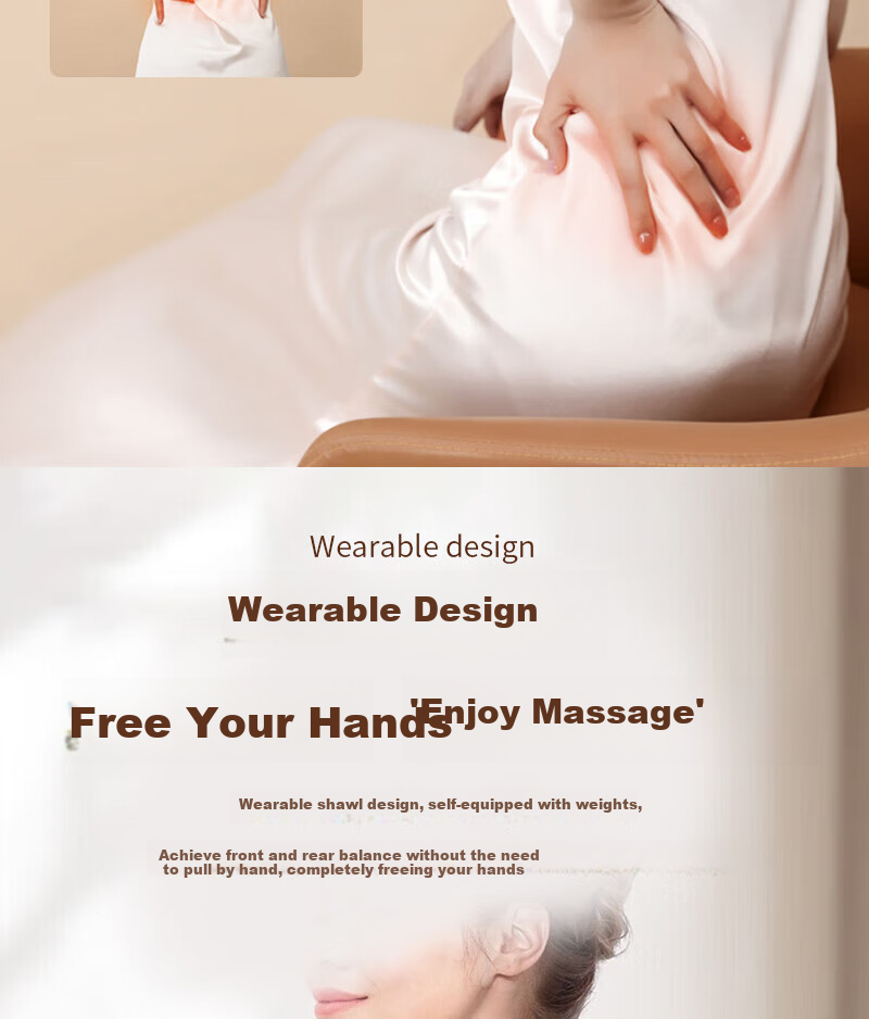 GKN Percussion Massage Shoulder Pad, Hot Compress Kneading, Multifunctional Neck And Waist Massager, GKN-PJAMQ 3