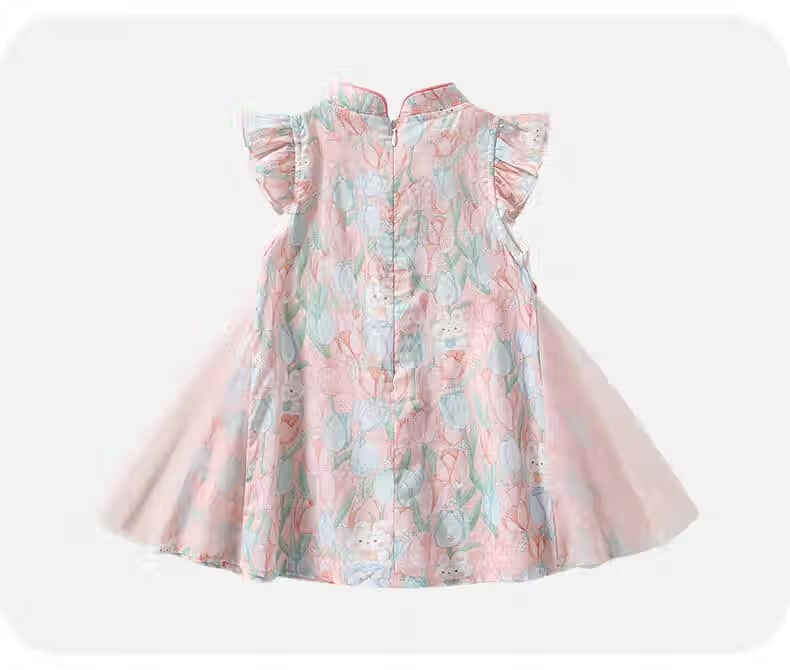 VOONLIE Girls' Summer Dress, 2026 New Style Children's Princess Dress, Qipao, Hanfu, Baby's First Birthday Party Dress, Summer Seaso 6
