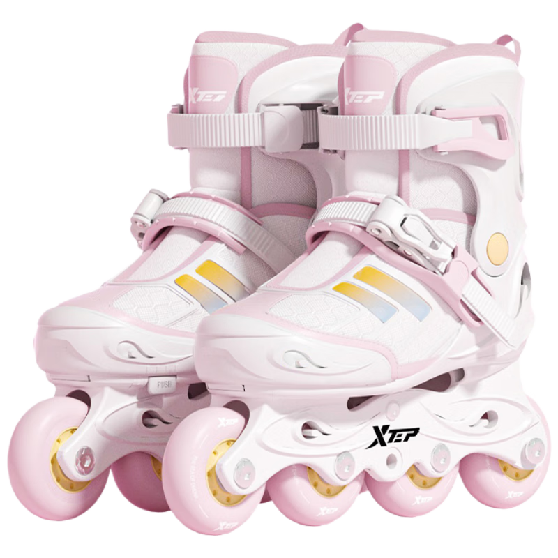 Xtep Kids Roller Skates Boys Girls Beginner Set Integrated Frame Inline Skating Shoes for Primary and Secondary School Courses