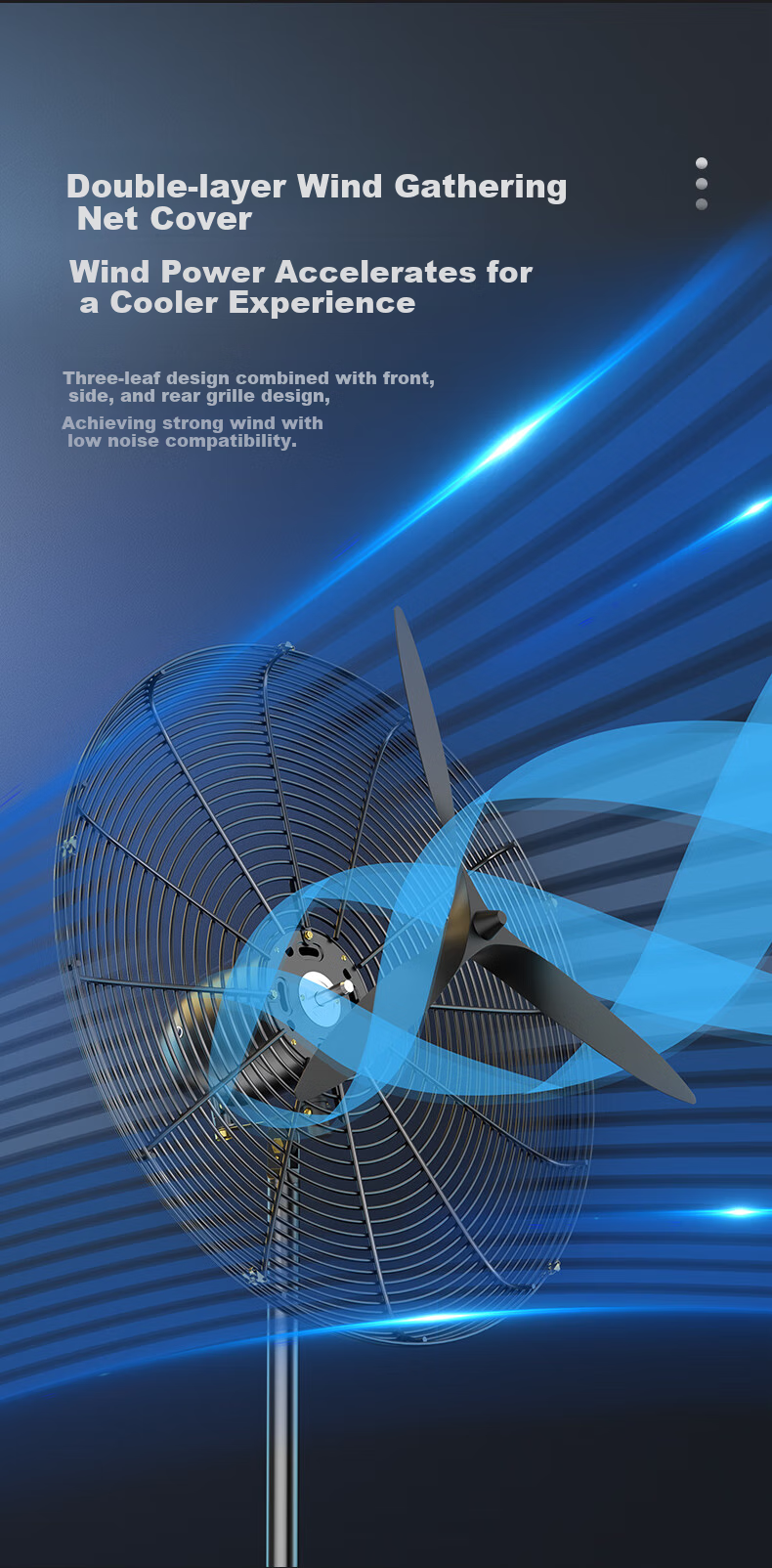 Zuanshipai Industrial Fan, High-Power Electric Fan, Bull Horn Fan, Large Capacity Industrial Fan for Factory Workshop, Commercial Standing Floor Fan, Removes Formaldehyde, FS-50 4