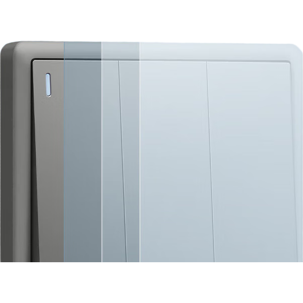 BULL Switch Socket G36 Series, Three-Way Single Control Switch G36K311, Space Gray, Concealed Installatio