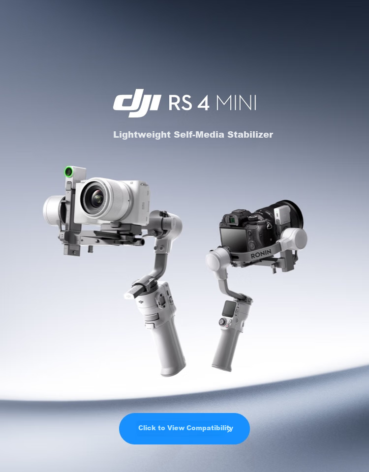 DJI RS 4 Mini Lightweight Self-Stabilizing Gimbal, Intelligent Follow Shooting Three-Axis Anti-Shake Handheld Gimbal for Smartphones, Mirrorless Camera Stabilizer 2