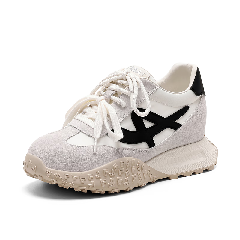St&Sat Thick-Soled Forrest Gump Shoes, 2026 New Summer Retro Versatile Height-Increasing Training Shoes, Lightweight Casual Comfortable Sneakers