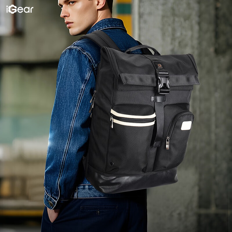 IGear Laptop Backpack for Men, New Large Capacity Bag, Fits 17.3-Inch Laptop, Expandable, Business Travel Bag, Compatible with Lenovo And Huawei Gaming Laptops, Multifunctional E-Sports Backpack And School Bag