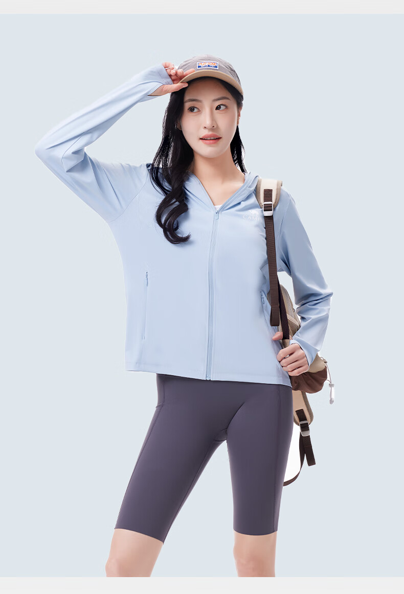 CAMEL [Ice Mint] 2025 Spring Summer Men's Outdoor High SPF Cooling Original Yarn Sunscreen Jacket Women's Sports Coat S 17