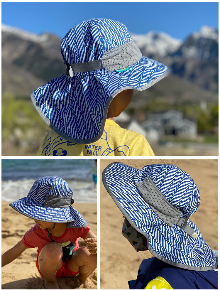 SUNDAY AFTERNOONS Kids Sun Protection Hat Baby Outdoor Beach Wide Brim Fish Tail Sunshade Hat Coral Pink M 16