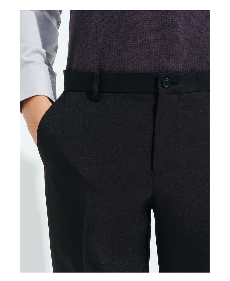 G2000 [Easy-Care/Mall-Matching] Men's Spring And Summer Business Commute Formal Dress Pants Trousers, Black, Size 32 4