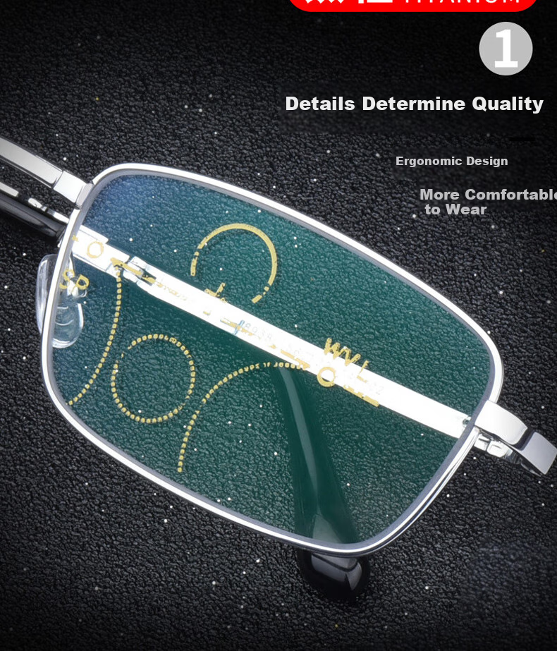 Boshide Reading Glasses, Foldable Reading Glasses, Progressive Multi-Focal Anti-Blue Light, Foldable Full-Frame [Silver], +4.00 Diopters 8